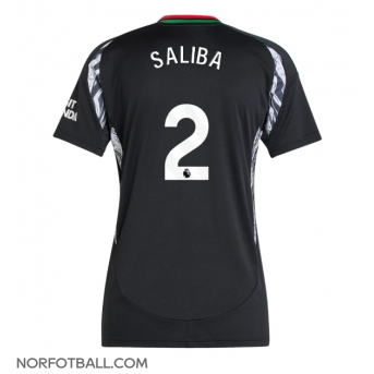 Billige Fotballdrakt Arsenal William Saliba #2 Replika Bortedrakt Dame 2024-25 Kortermet